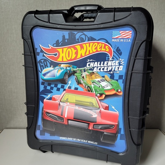 Other - Hot Wheels Rolling Storage Case + Bulk Mixed Lot 54 Toy Cars Matchbox Diecast